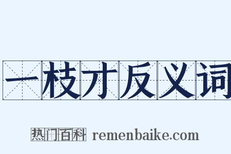 一枝才反义词是什么意思的图片